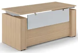 Standing Desk with Acrylic Modesty Panel - Elevare