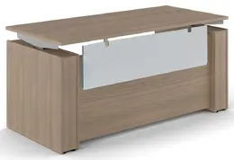 Standing Desk with Acrylic Modesty Panel - Elevare
