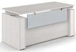 Sit Stand Desk with Acrylic Modesty Panel - Elevare