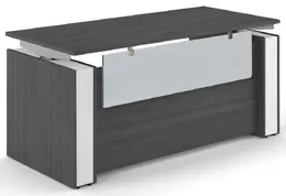 Sit Stand Desk with Acrylic Modesty Panel - Elevare