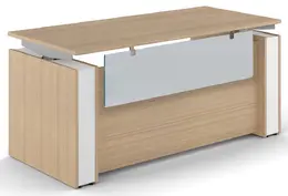 Sit Stand Desk with Acrylic Modesty Panel - Elevare