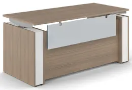 Sit Stand Desk with Acrylic Modesty Panel - Elevare