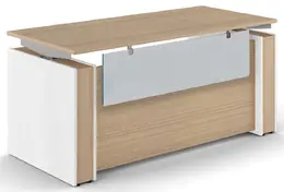 Standing Desk with Acrylic Modesty Panel - Elevare