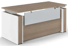 Standing Desk with Acrylic Modesty Panel - Elevare