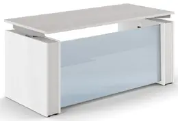 Standing Desk with Glass Modesty Panel - Elevare