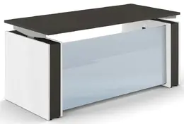 Standing Desk with Glass Modesty Panel - Elevare