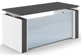 Standing Desk with Glass Modesty Panel - Elevare