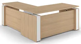 L Shaped Sit Stand Desk - Elevare