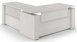 L Standing Desk with Laminate Modesty Panels - Elevare