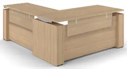 L Standing Desk with Laminate Modesty Panels - Elevare