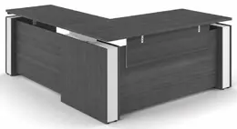 Sit Stand L Desk with Modesty Panel - Elevare