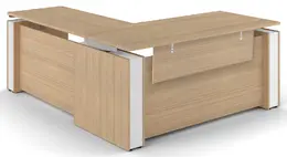 Sit Stand L Desk with Modesty Panel - Elevare