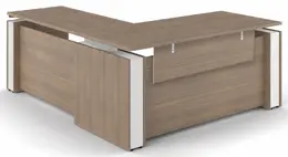 Sit Stand L Desk with Modesty Panel - Elevare