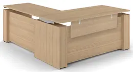 Standing L Desk with Modesty Panel - Elevare