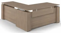 Standing L Desk with Modesty Panel - Elevare