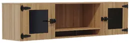 Wall Mounted Hutch with Glass Doors - Mirella