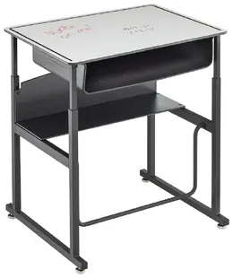 Adjustable Height Student Desk with Dry Erase Top - AlphaBetter Seri...