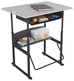 Adjustable School Desk with Storage - AlphaBetter
