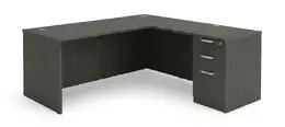 L Shaped Desk with Drawers - HL