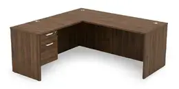 L Shaped Desk with Drawers - HL