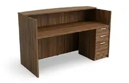 Front Reception Desk with Drawers - HL
