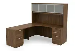 L Shaped Desk with Hutch - HL