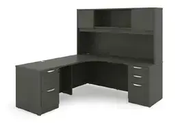 L Shaped Desk with Hutch - HL