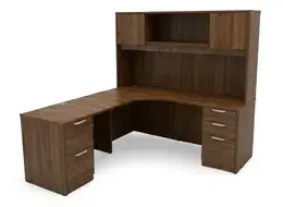 L Shaped Desk with Hutch - HL