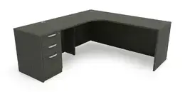 L Shaped Credenza Desk - HL