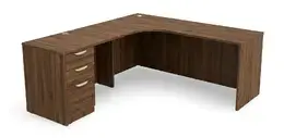 L Shaped Credenza Desk - HL