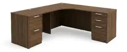 L-Shaped Credenza Desk - HL