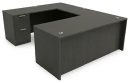 U Shaped Desk with Drawers - HL