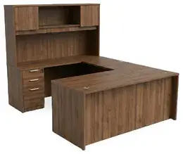 U Shaped Desk with Hutch - HL
