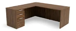L Shaped Desk with Drawers - HL