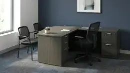 Bow Front L Shaped Desk - HL