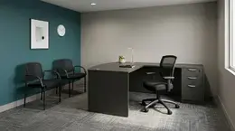 Bow Front L Shaped Desk - HL