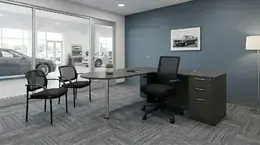 L Shaped Peninsula Desk - HL