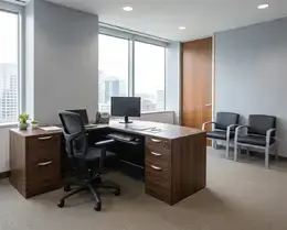L Shaped Desk with Drawers - HL