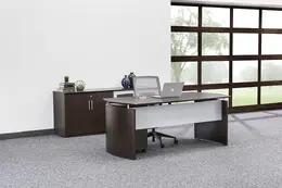 Office Desk and Storage Credenza Set - Medina