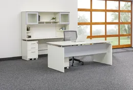 Office Desk with Credenza and Hutch Set - Medina