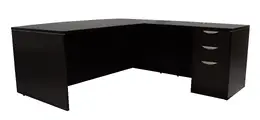 Bow Front L Shaped Desk - PL Laminate