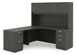 L Shaped Desk with Hutch - HL