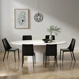 Sculptural Pedestal Dining Table and Chairs Set - Deodat