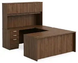 U Shaped Desk with Hutch - HL
