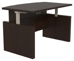 Height Adjustable Bow Front Desk - Aberdeen