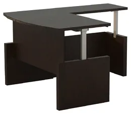 Bow Front L Shape Standing Desk - Aberdeen