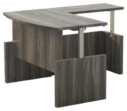 Bow Front L Shape Standing Desk - Aberdeen