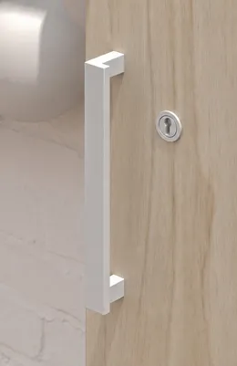 Set of 4 White Locker Handles with Key Locks - Co.Lok