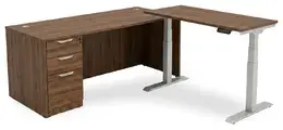 L Shaped Sit Stand Desk - HL