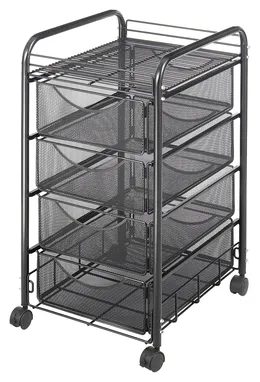 4 Drawer Rolling Cart - Onyx